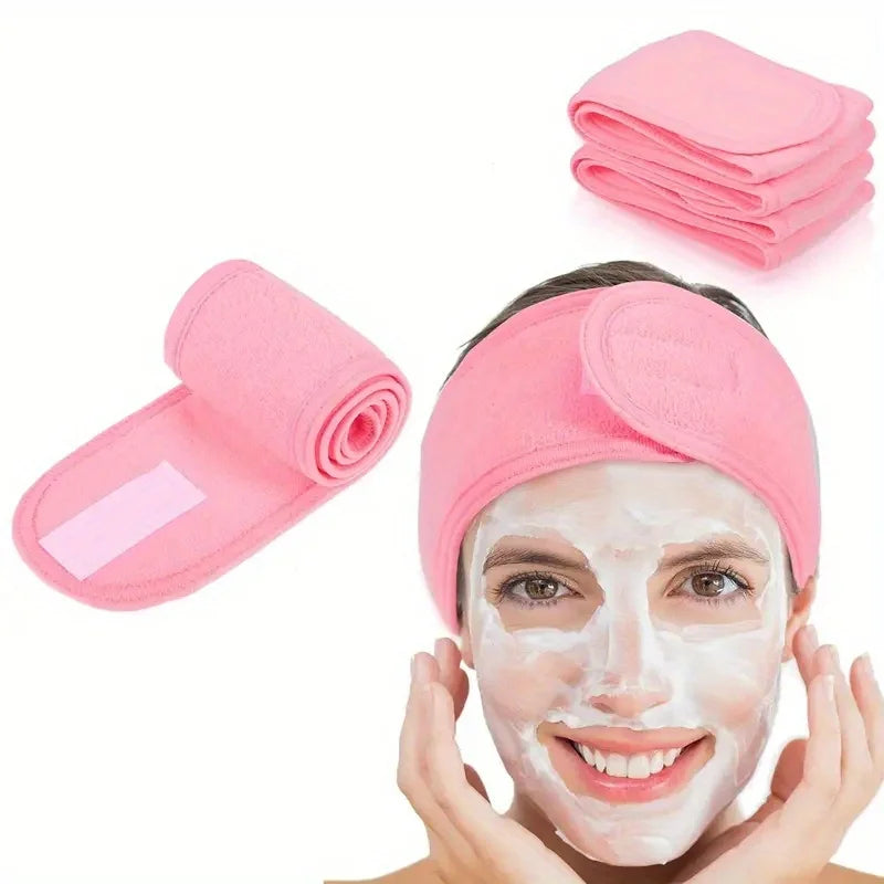 Women's Adjustable Wide Headband - Great Cosmetic Accessory for Yoga, Sports, Spa, Bath, Shower, Makeup and Face Wash
