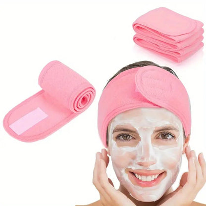 Women's Adjustable Wide Headband - Great Cosmetic Accessory for Yoga, Sports, Spa, Bath, Shower, Makeup and Face Wash