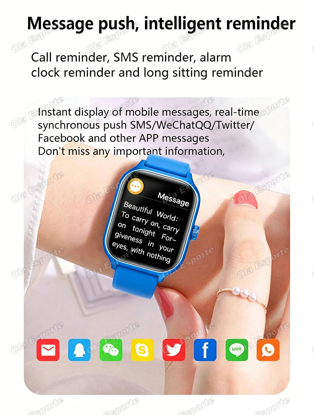 New Smart Watch Bluetooth Call Camera Control Multiple Sports Modes Watches Heart Rate Blood Oxygen Sleep Monitoring Smartwatch