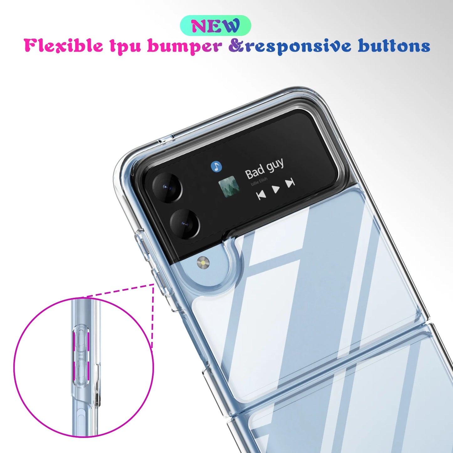 Clear Ultra Thin PC Case for Samsung Galaxy Z Flip 4 6 5 5G flip6 Flip4 Flip5 Flip2 Flip3 Flip 3 2 Anti-Knock Phone Bag