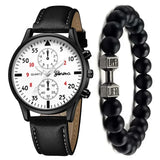Reloj de pulsera de cuarzo para hombre, correa de cuero marrón, informal, de lujo, sin caja, 4 unidades, 2 unidades, 1 unidad 