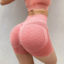 Women Butt Lifting Yoga Shorts Seamless Gym Leggings Tights Elastic Workout High Waist Tummy Control Ruched Booty Pants