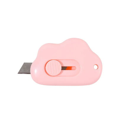 1 Piece Mini Pocket Cloud Art Utility Knife Box Knife Paper Cutter Craft Wrapping Refillable Blade Stationery