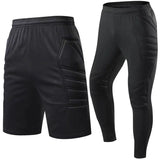 Men Kid 2024 Soccer Goalkeeper Uniform Protective Sponge Long Sleeve Football Training Goalkeeper Top Soccer Jersey Pants Custom