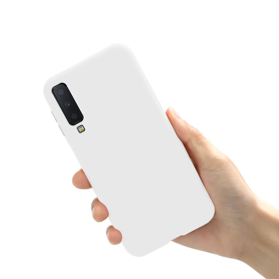 Funda para teléfono Samsung Galaxy A7 2018, carcasa de silicona mate suave para carcasa trasera Samsung A7 2018 A750 A750F