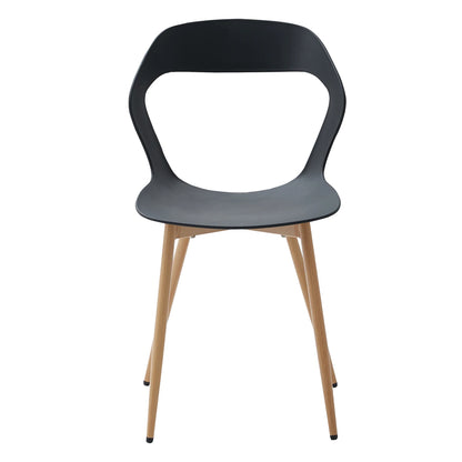 4Pcs/Set Hollow Dining Chairs Modern Simple Household Back Stool Nordic Negotiation Chair Plastic Chair Cosmetic Chair White