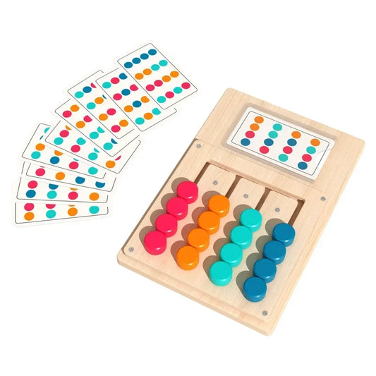 Montessori Wooden Color Shape Matching Cognition Learning Game Board Early Stimulate Children Brain Logic Thinking Develop Toys
