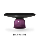 Artistic Glass Coffee Tables, Creative Design End Tables for Living Room , Stylish Accent Tea Table with Various Sizes & Colors