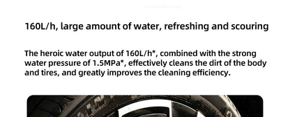 Xiaomi Mijia Wireless Car Washer 2 160L/h Large Water Volum Efficient Flushing Auto High Pressure Car Wash Gun Washer for Home