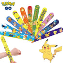 3/6/12pcs Pokemon Bracelets Pikachu Figures Anime Wristband Child Slap Band Puzzle Toys Boys Girls Birthday Party kids toy Gifts