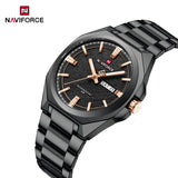 New Style NAVIFORCE Men's Wrist Watch 3ATM Waterproof Stainless Steel Band Luminous Pointer Display Luxury Boys Watches Gifts