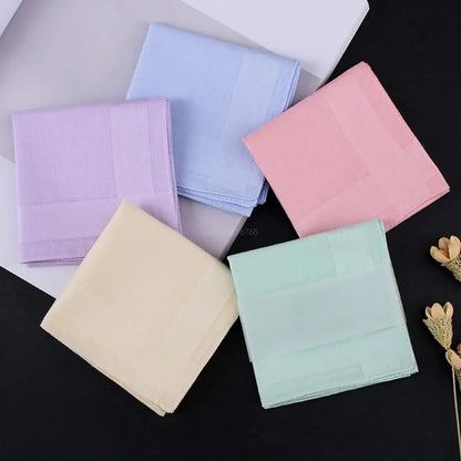 Men High Quality Cotton Handkerchief To Send Elders Square Scarf Retro Napkin Soft Sweaty Women Quick Drying Pocket Handkerchief