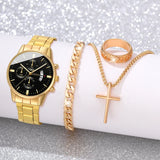 Fashion Men Stainless Steel Watch Luxury Calendar Quartz Wristwatch Men's Business Watches for Men Clock Montre Homme