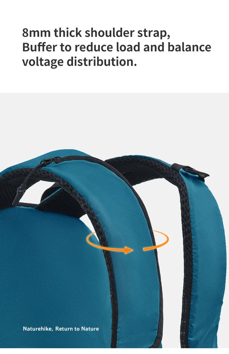 Naturehike New 30L Camping Backpack Large Capacity Portable Foldable Waterproof Shoulder Bag Outdoor Travel Hiking Picnic Bag