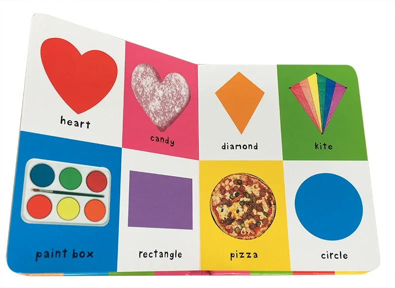 Montessori First 100 English Words Learning Cardboard Book Animals Colors Numbers Language Physical Picture Teaching Aids