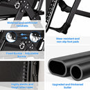 Outdoor Garden Sunloungers Folding Chair with Cup Holder and Headrest Pillow Lounge Chair Folding Patio Recliner Support 150kg