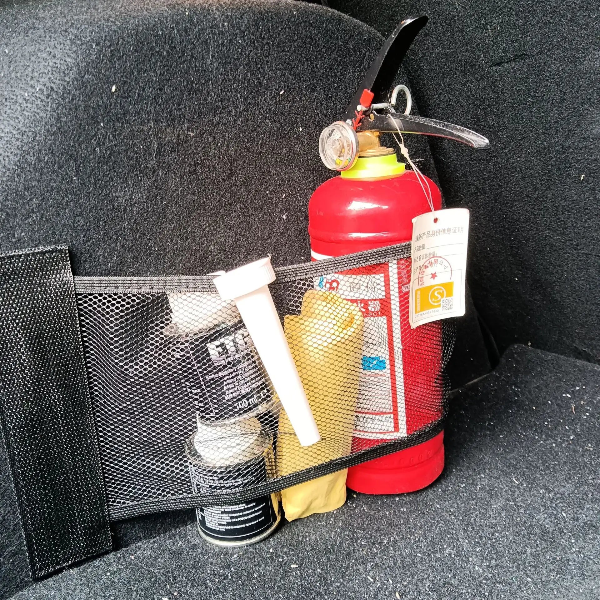 Car Back Rear Seat Storage Net Elastic String Net Universal Mesh Storage Bag Magic Sticker Auto Car Trunk Organizer Accessories