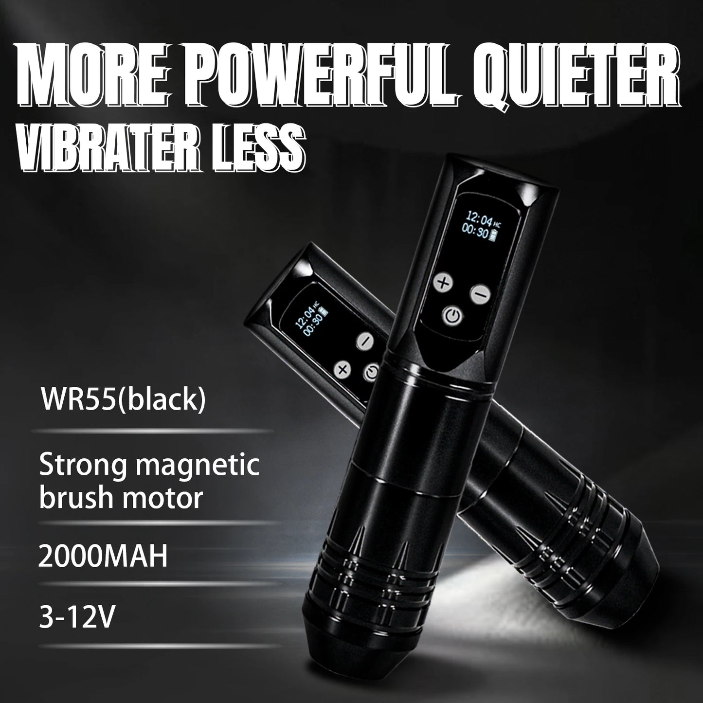 Máquina de tatuaje inalámbrica con motor de 4 mm y 4 velocidades ajustables, ideal para artistas del tatuaje principiantes. Suministros para tatuajes.