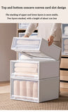Wardrobe Storage Box High-capacity Drawer Style Stackable Container Transparent Plastic Containers for Household Use Storage