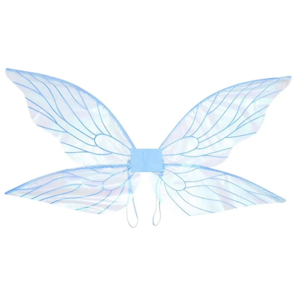 Fantasy Colorful Butterfly Fairy Wings Organza Sparkle Cosplay Wings Handmade Elf Wings Costume for Adult Kid