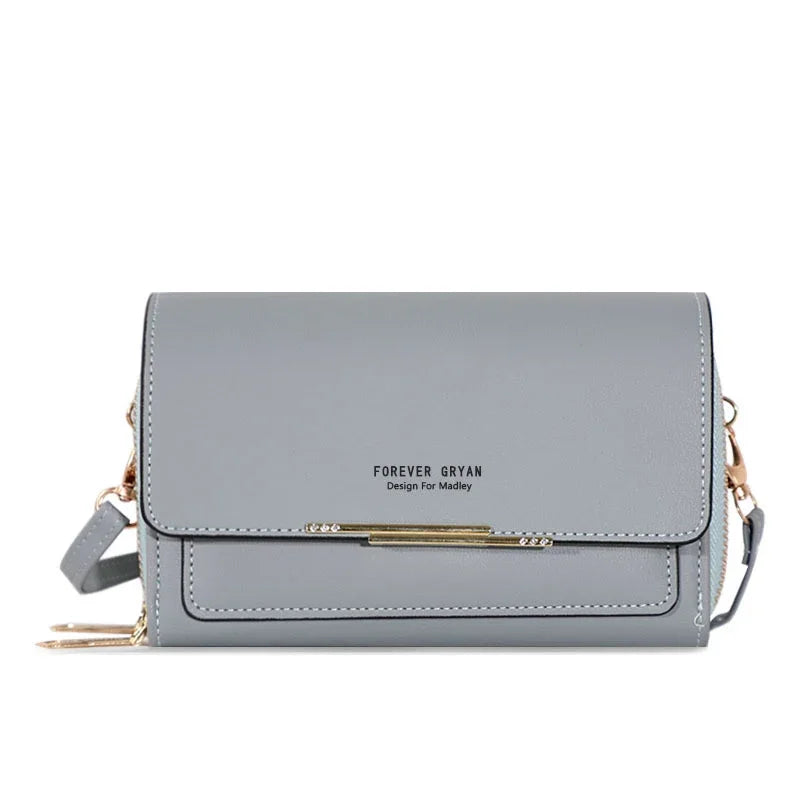 Nuevos bolsos de piel sintética para mujer, multifuncionales, de gran capacidad, tipo bandolera, a la moda, para teléfono