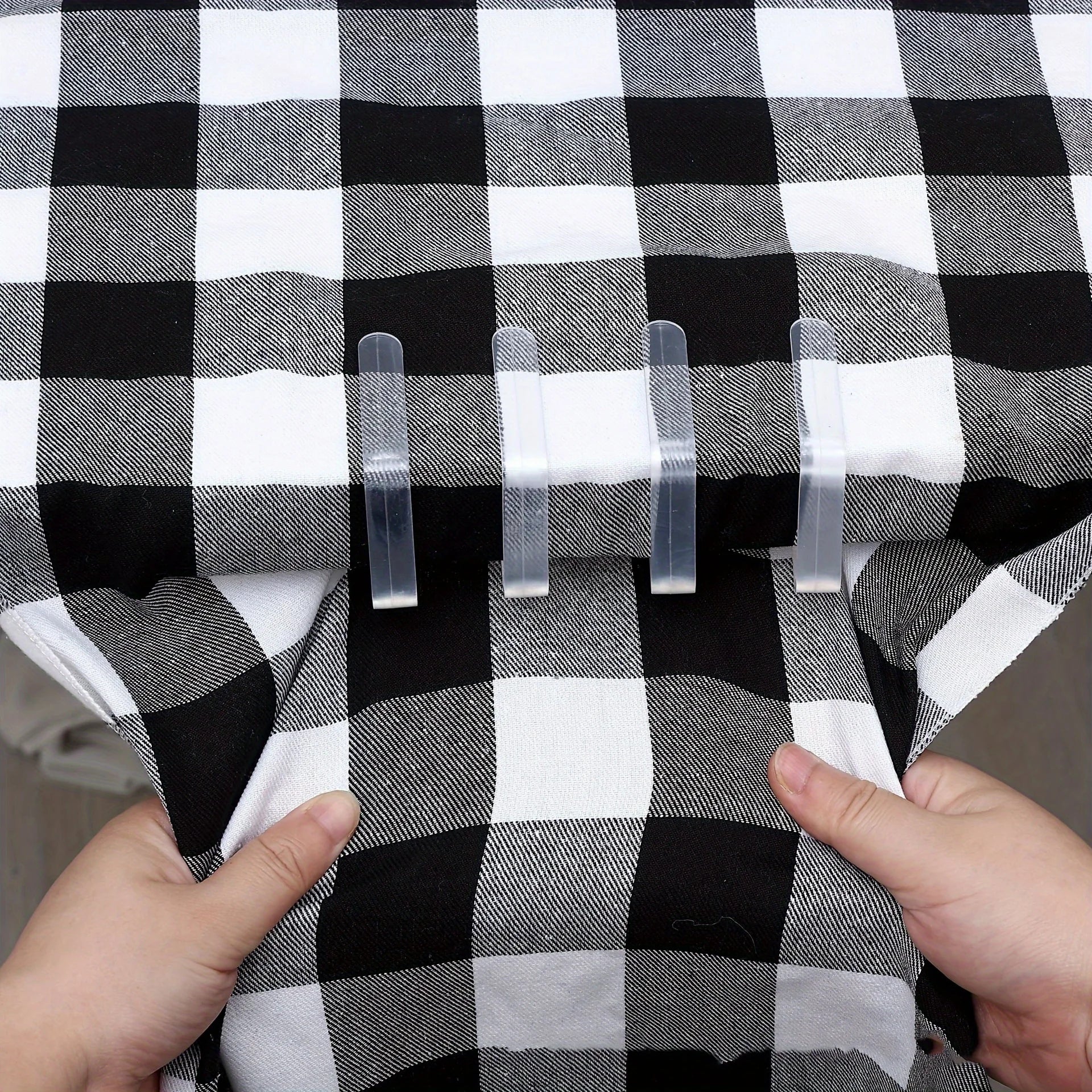 6pcs/12pcs Clear Tablecloth Clips, Picnic Table Cloth Clip, Windproof Table Cover Holder Clamps For Home, Kitchen, Restaurant