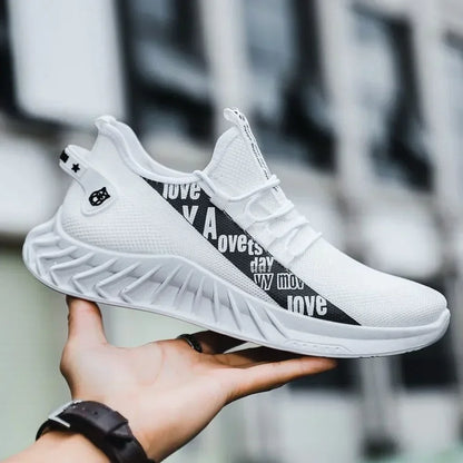 Zapatillas deportivas informales transpirables de malla para hombre, de suela suave, de primavera y otoño, con diseño de coco, a la moda.
