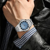 NIBOSI Brand Mens Watches Quartz Movement Watch Luxury Stainless Steel Calendar Waterproof Sport Simple Wristwatches for Man