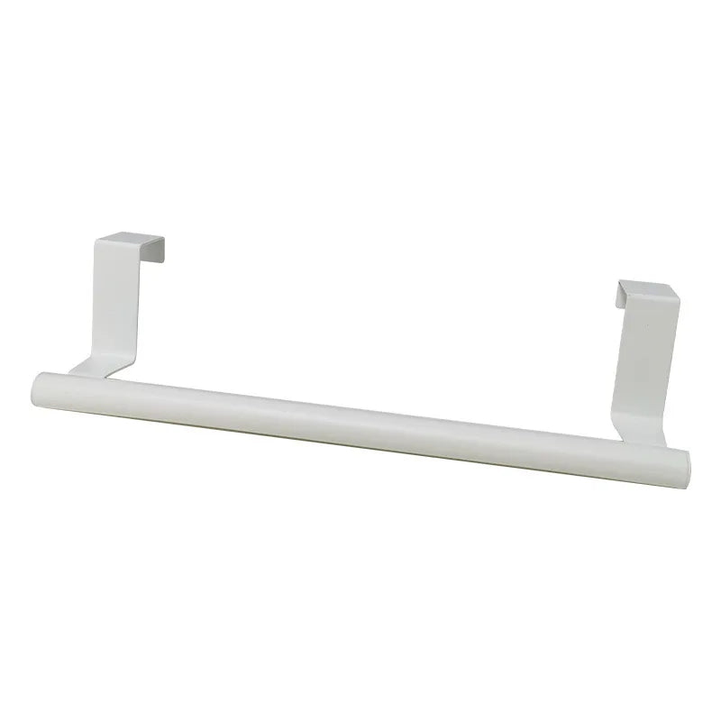 Estante para trapos de cocina y baño de acero inoxidable, colgador de paños de cocina, toallero de un solo poste, soporte colgante para puerta trasera.