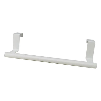 Estante para trapos de cocina y baño de acero inoxidable, colgador de paños de cocina, toallero de un solo poste, soporte colgante para puerta trasera.