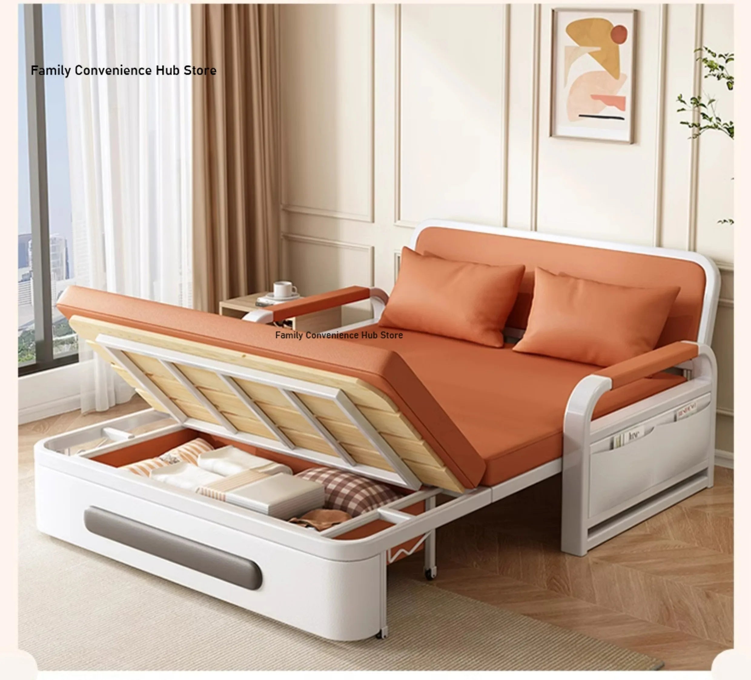 Sofá cama plegable de doble propósito para apartamentos pequeños, muebles de sala de estar de celebridades de Internet, retrato simple y doble multifunción