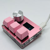 O3C SayoDevice OSU O3C Rapid Trigger Hall Switches Magnetic Pink Switches Keyboard With Knob Screen Copy Paste Shotcut