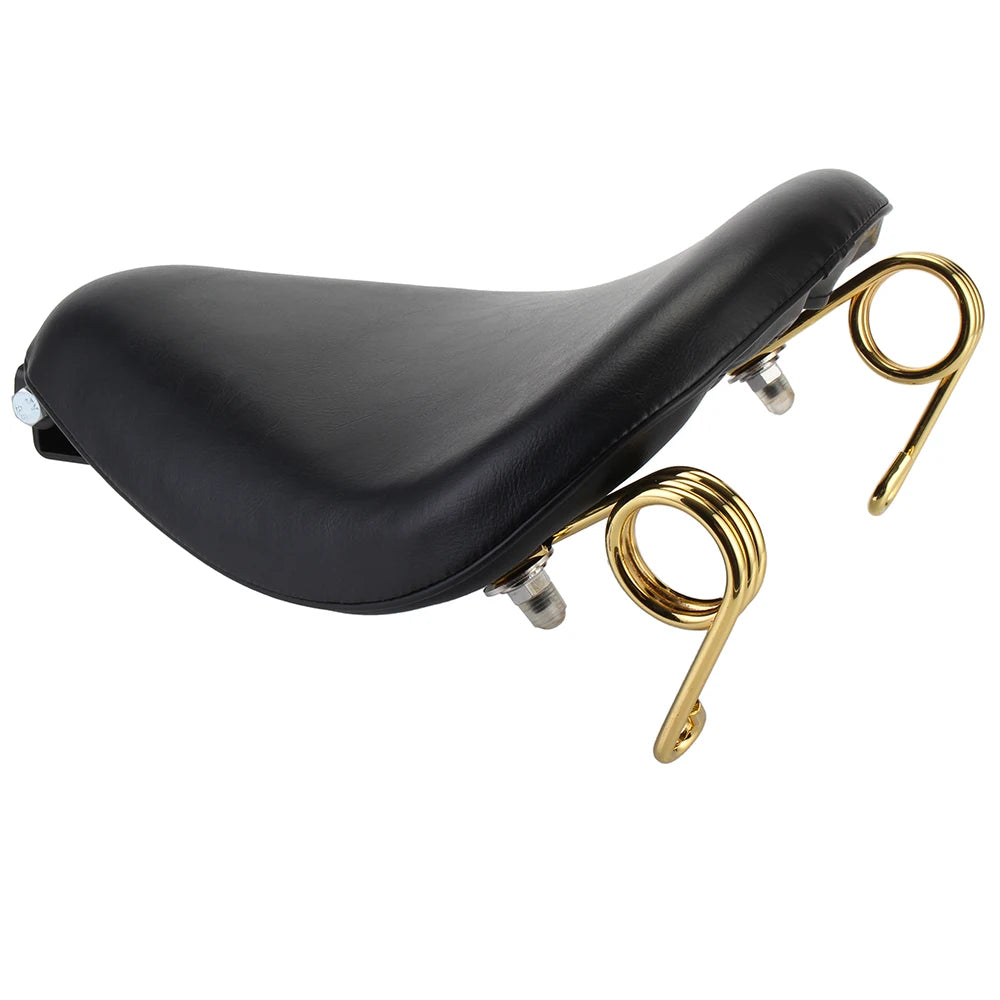 12" Motorcycle Universal PU Solo Driver Seat Springs Bracket Mount Kit For Harley Honda Yamaha Kawasaki Suzuki Indian Triumph