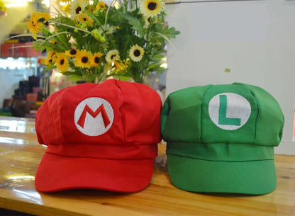 Game Super Mario Bros Luigi Plumber Cosplay Demo Hat Waluigi Wario Odyssey Cartoon Sunhat Halloween Party Hat Accessories Props