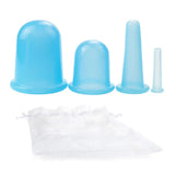 4-Piece Set Silicone Vacuum Cupping Set Cupping Cups Cans Suction Cup Therapy Back Body Detox Massage Anti Cellulite