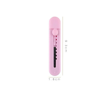 Kawaii Mini Pocket Candy Color Art Utility Knife Express Box Knife Paper Cutter Craft Tool Office School Stationery Supplies