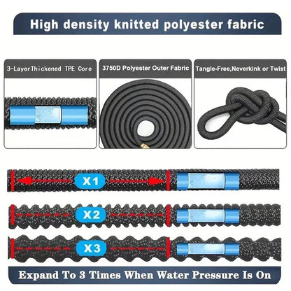 New Expandable Magic Hose High Pressure Car Wash Hose With Spray Gun Set Outdoor Watering Irrigation Tool Garden Hose