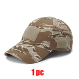 1/2pcs New Men's Camouflage Baseball Cap Breathable Sunscreen Hat Outdoor Sports Hunting Hiking Camping Beach Fishing Sun Hat