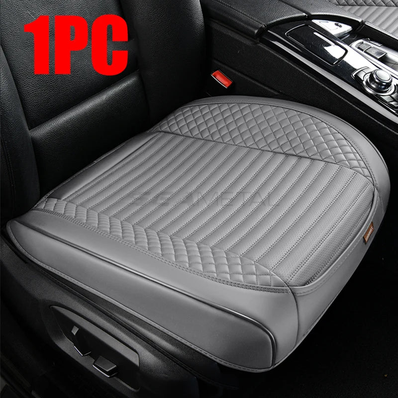 SEAMETAL Full-Wrapped Car Seat Cover Breathable Hole PU Car Front Seat Cushion Universal Anti Slip Auto Chair Protector Cover
