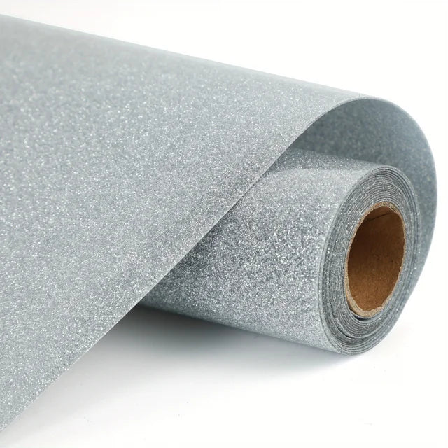Glitter Heat Transfer Vinyl, Iron on HTV Vinyl for Shirts, Cameo, Easy to Cut, Weed for Heat Vinyl Design 
