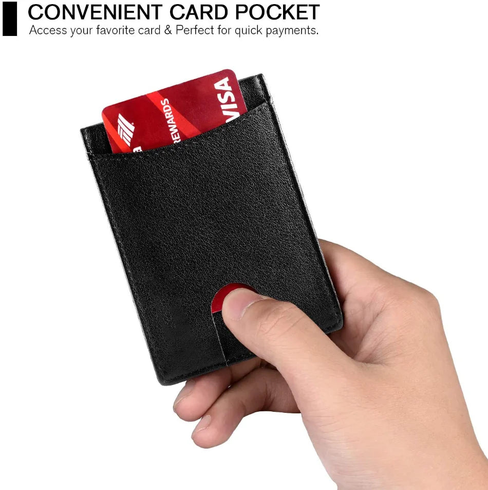 RFID Credit Card Holder Men Wallets Money Clip Luxury Slim Thin Mini Wallet Male Small Short Purse Minimalist Billfold Wallet