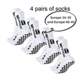 4 pairs of new TC mid tube glued football socks for sports training and competition, non slip and breathable socks