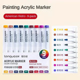 9/144 Colors Acrylic Paint Art Marker Pen DIY Painting Drawing for Card Ceramic Stone Mug Glass Fabric Clothes Art Supplies
