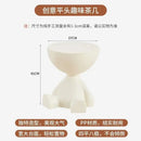 Mesa auxiliar de sofá de dibujos animados de lujo, ligera, creativa, de cabeza plana, pequeña, de plástico, para el hogar