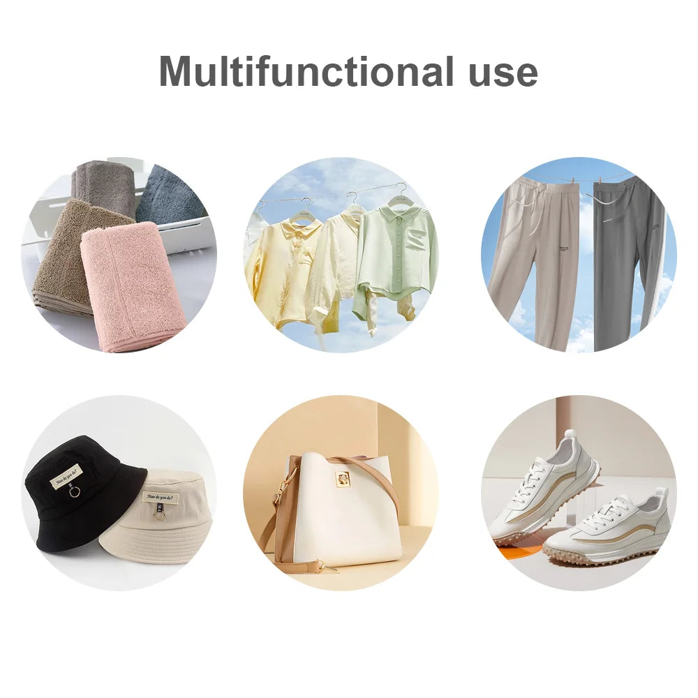 [EU Stock] Drying Rack Clothes Rack Clothes Storage Shelf Folding Rack Floor-Standing Coat Shelf Bedroom Hanging Rack