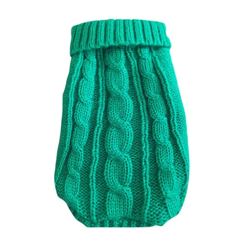 Roupa tricotada de inverno para cães pequenos e médios, suéter Chihuahua Puppy, suéter Yorkshire Pure Dog