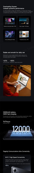 Xiaomi Pad 7 Ultra 2025 14-inch 3.2K OLED screen XuanYuan Rings O1 3nm processor Xiaomi HyperOS 2 Tablet 12000mAh 120W Tablet PC