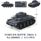 Military WW2 Tanks Tiger Sherman T34 Panzer Vehicle Airplane Army Soldier Weapons Model Building Block Brick Children Kids Toys