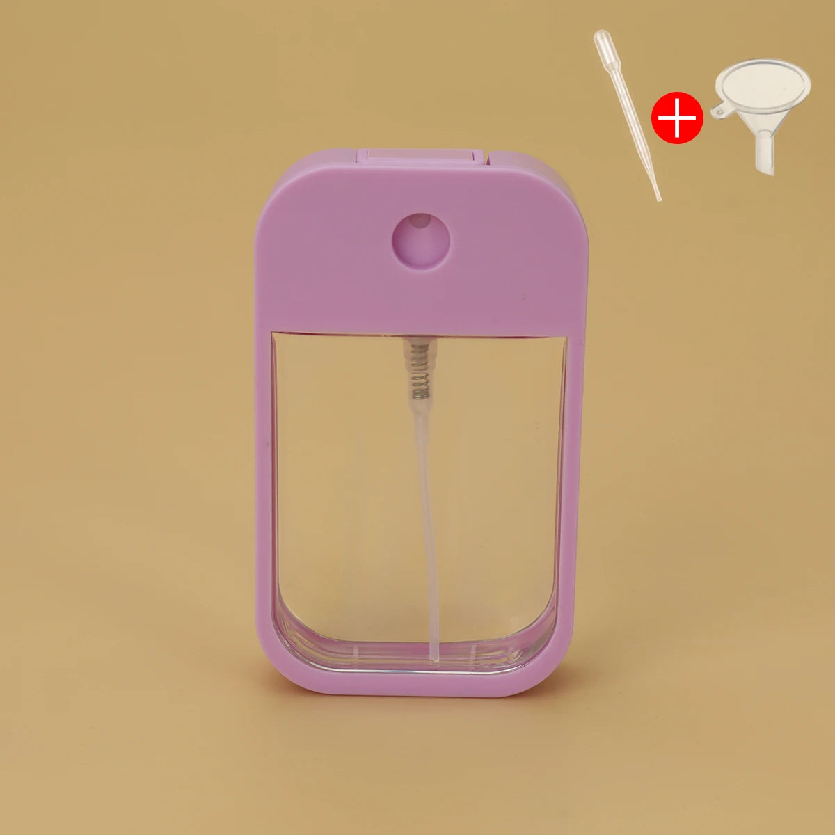 Botella de plástico con atomizador para perfume, de 45 ml, color blanco, rosa y azul, ideal para desinfectante de manos y pulverizador bucal.
