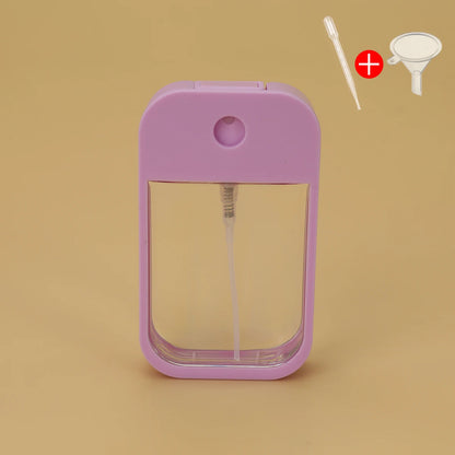 Botella de plástico con atomizador para perfume, de 45 ml, color blanco, rosa y azul, ideal para desinfectante de manos y pulverizador bucal.